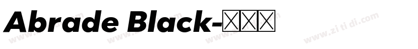 Abrade Black字体转换